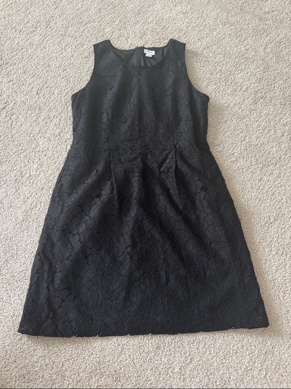J. Crew Black Lace Sleeveless Mini Dress